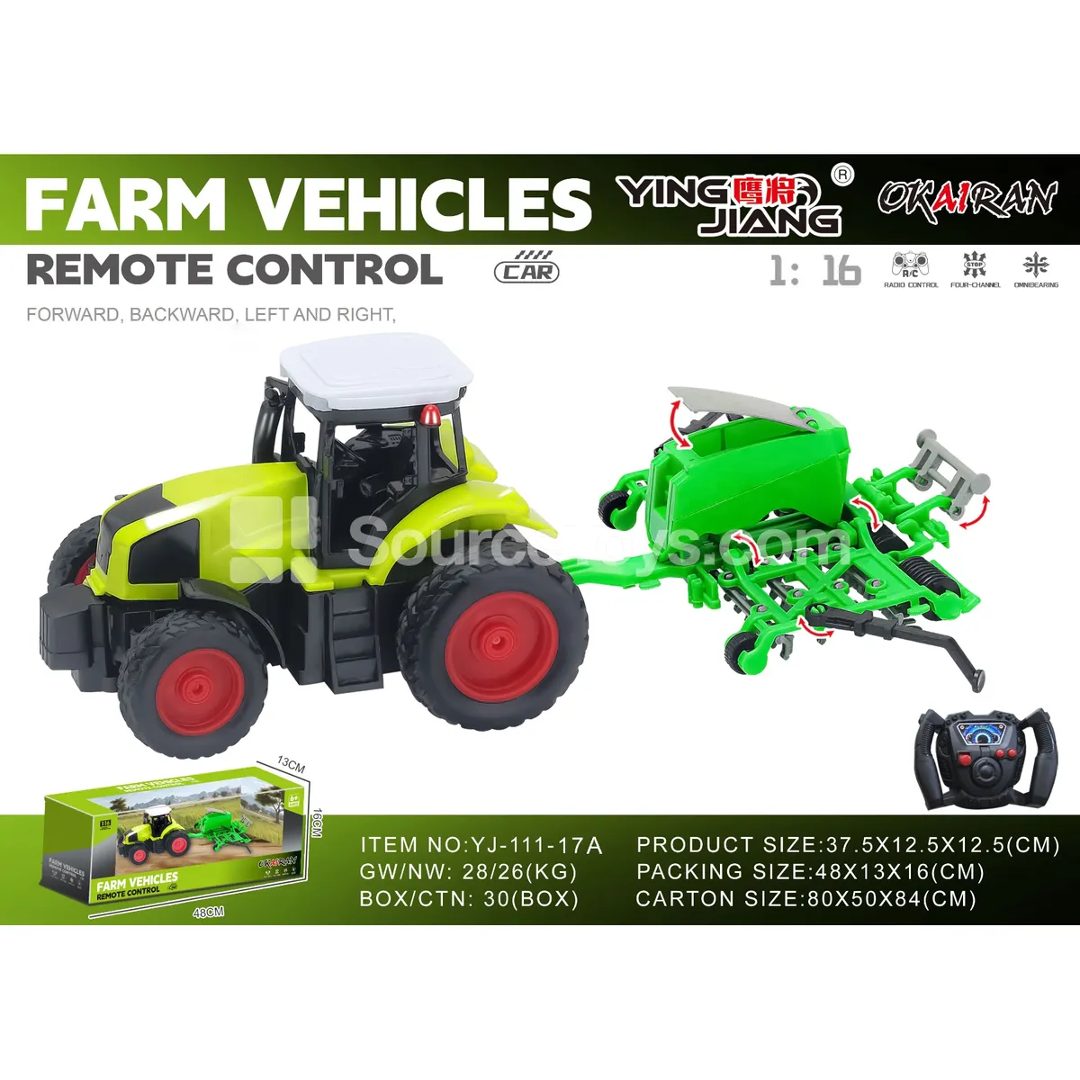 1:16 27MHz 4-Channel Farm Truck (Battery Not Included) 1:16 27MHz 4-Channel Farm Truck (Battery Not Included)