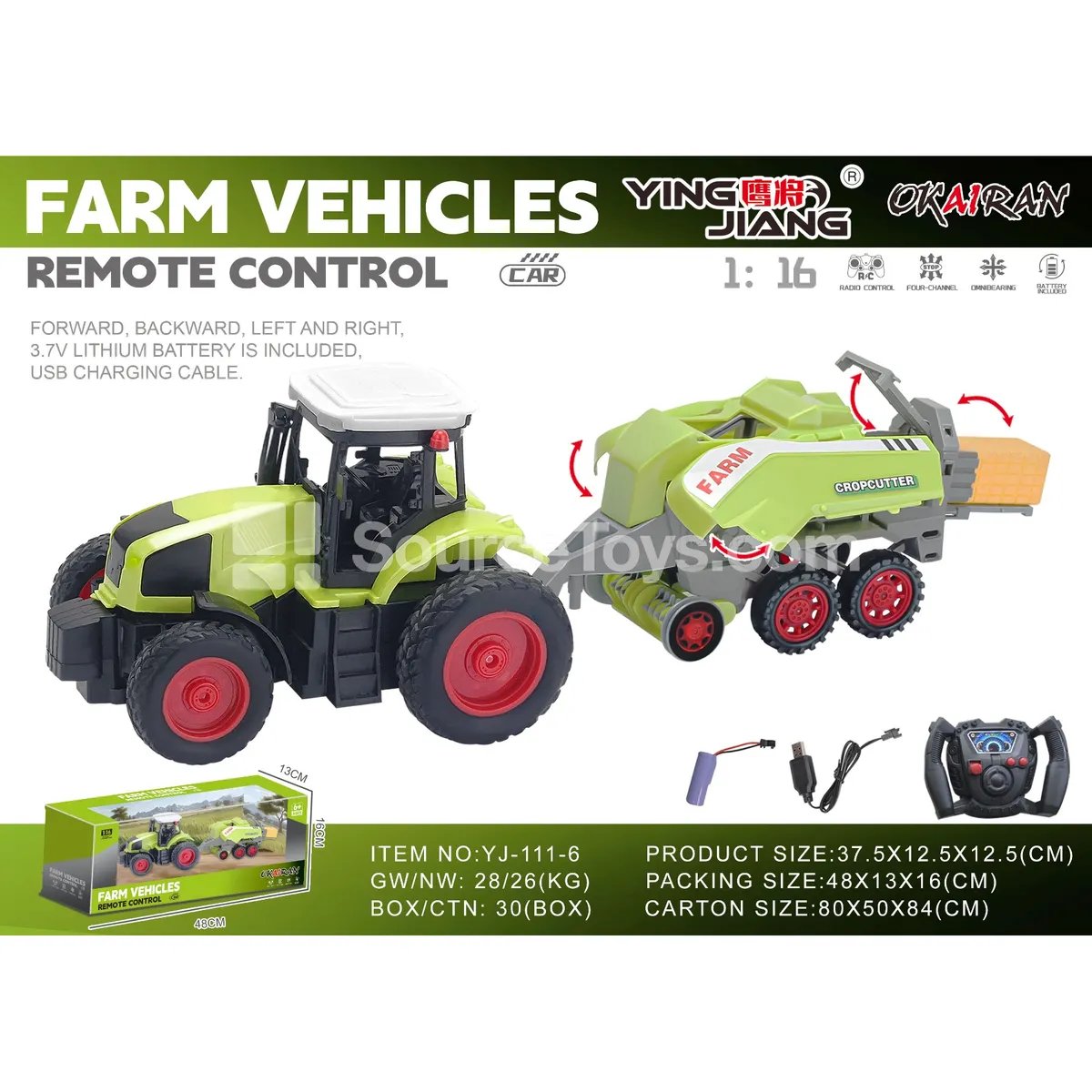 1:16 27MHz 4-Channel Farm Truck (Battery Included) 1:16 27MHz 4-Channel Farm Truck (Battery Included)