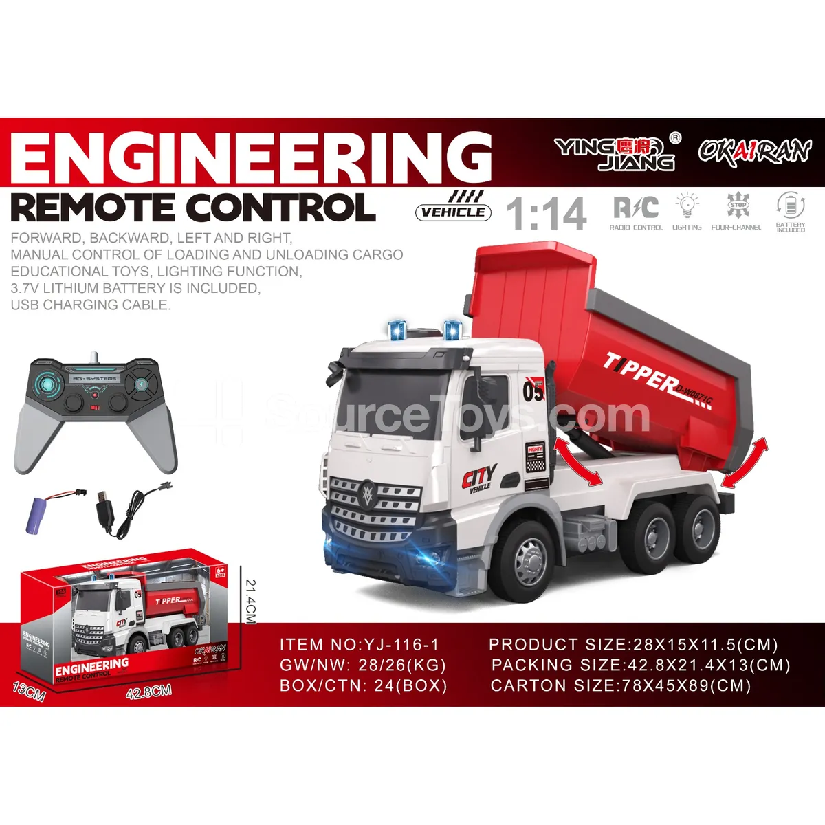 1:14 4-Channel RC Dump Truck 1:14 4-Channel RC Dump Truck