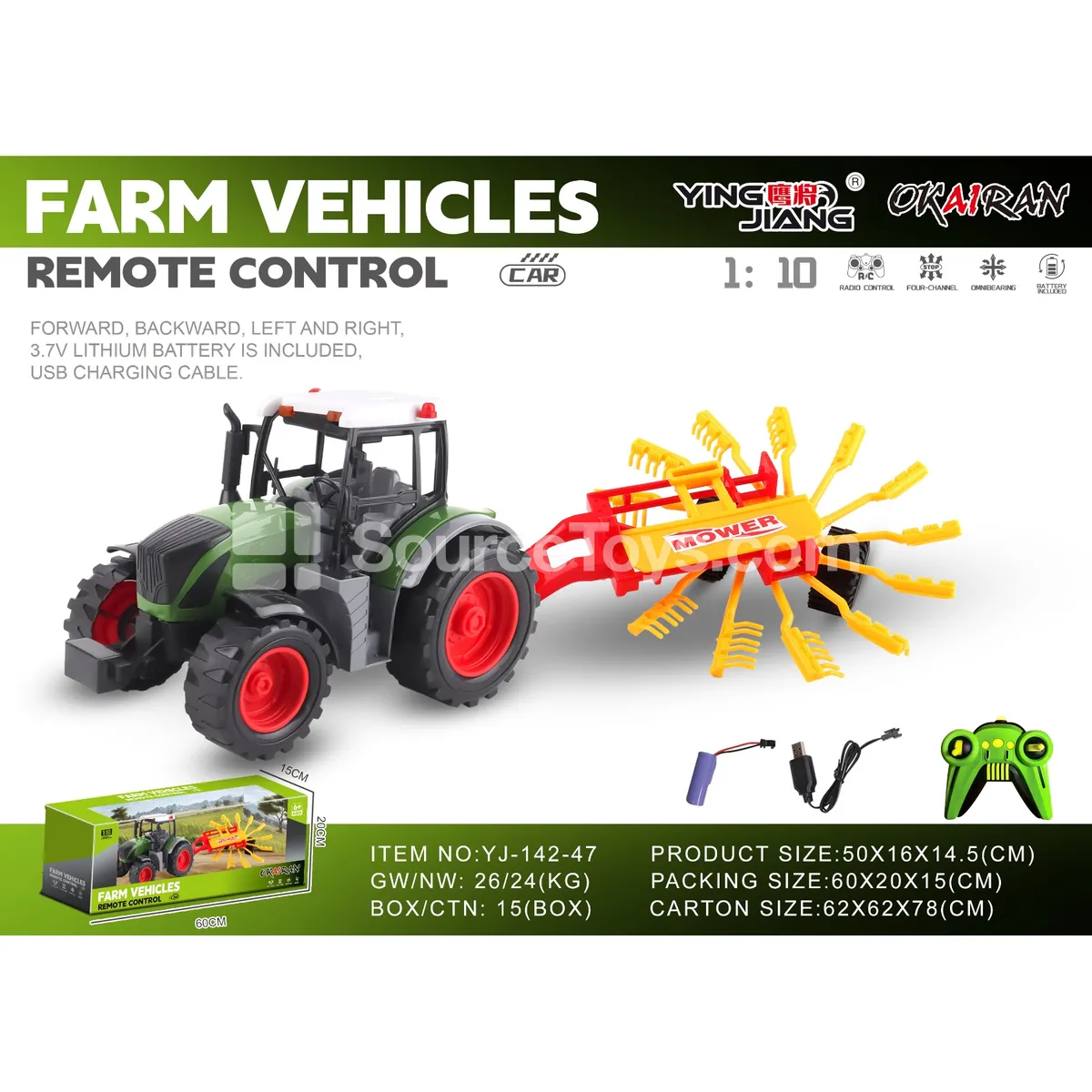 1:10 27MHz 4-Channel Farm Vehicle with Battery