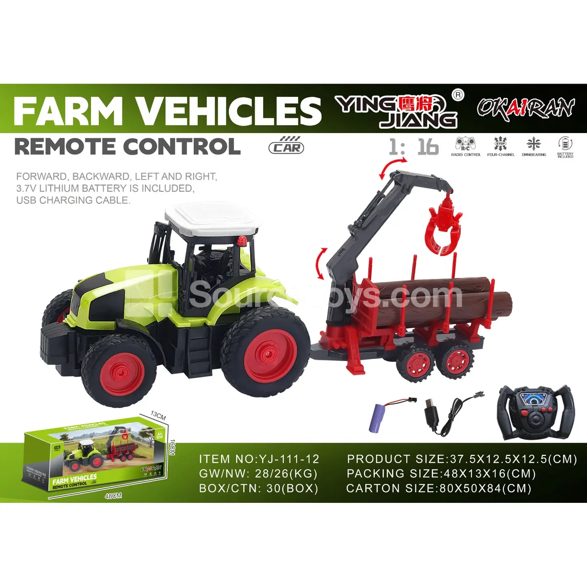1:16 27MHz 4-Channel Farm Truck (Battery Included)