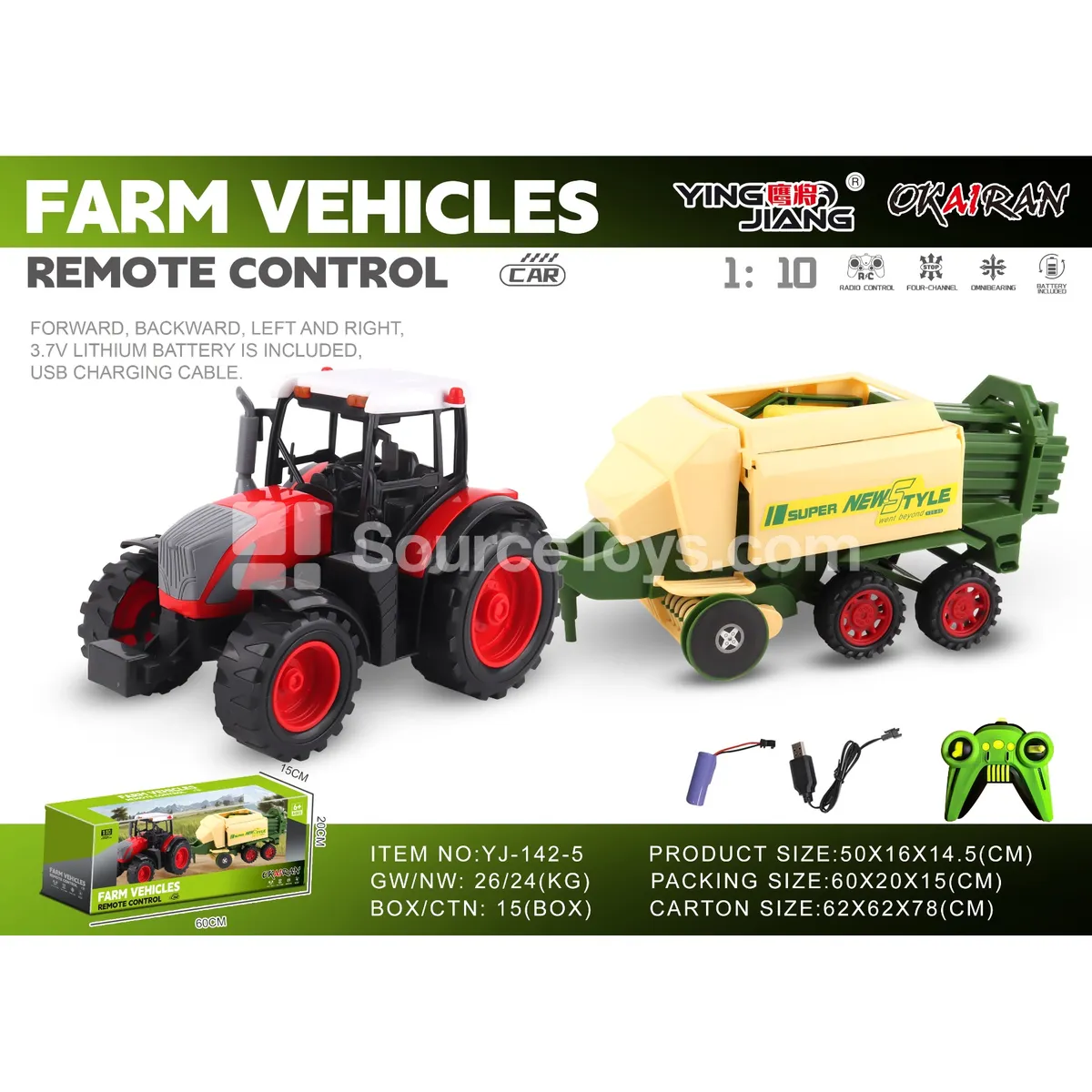 1:10 27MHz 4-Channel Farm Truck with Battery