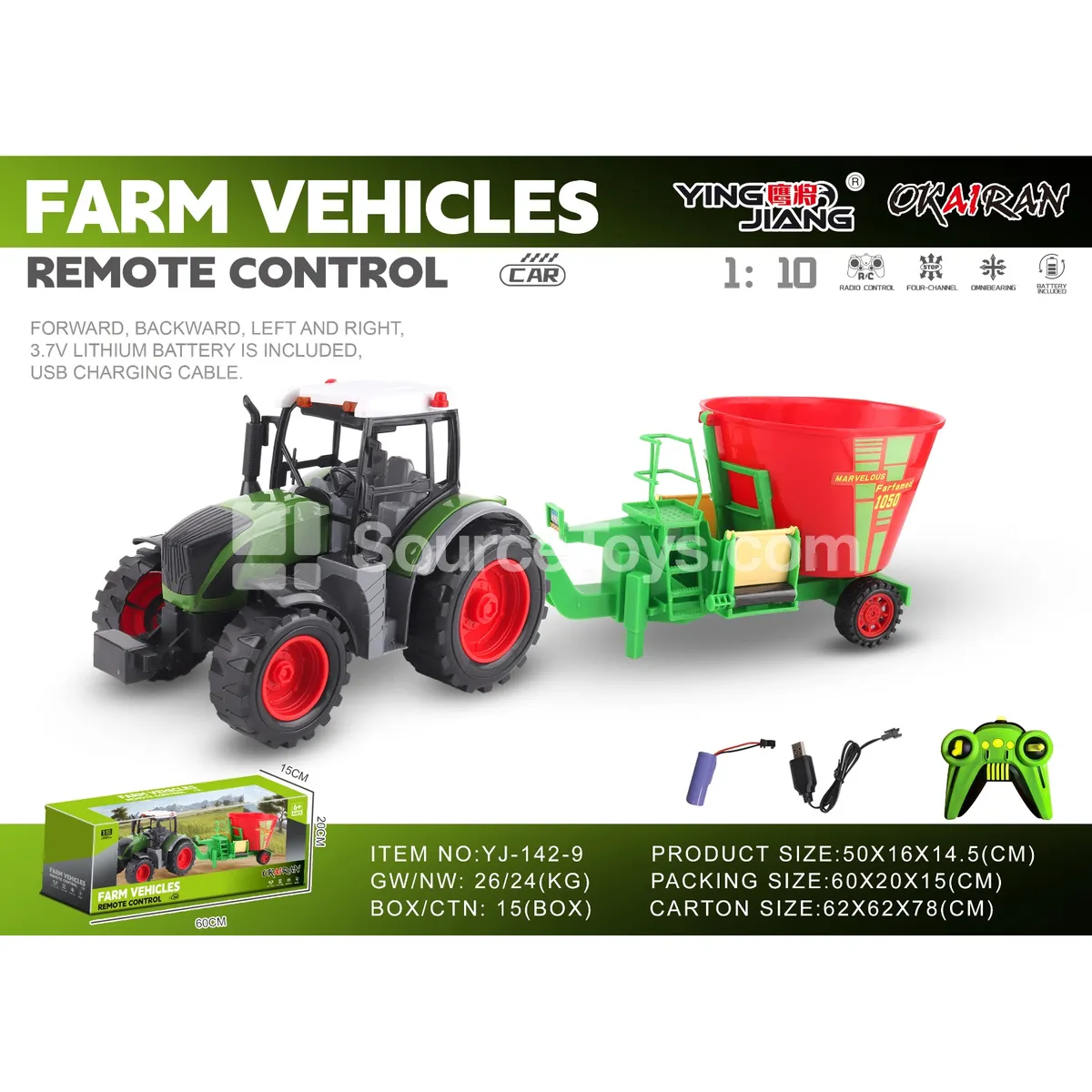 1:10 27MHZ 4-Channel Farm Truck (Battery Included)