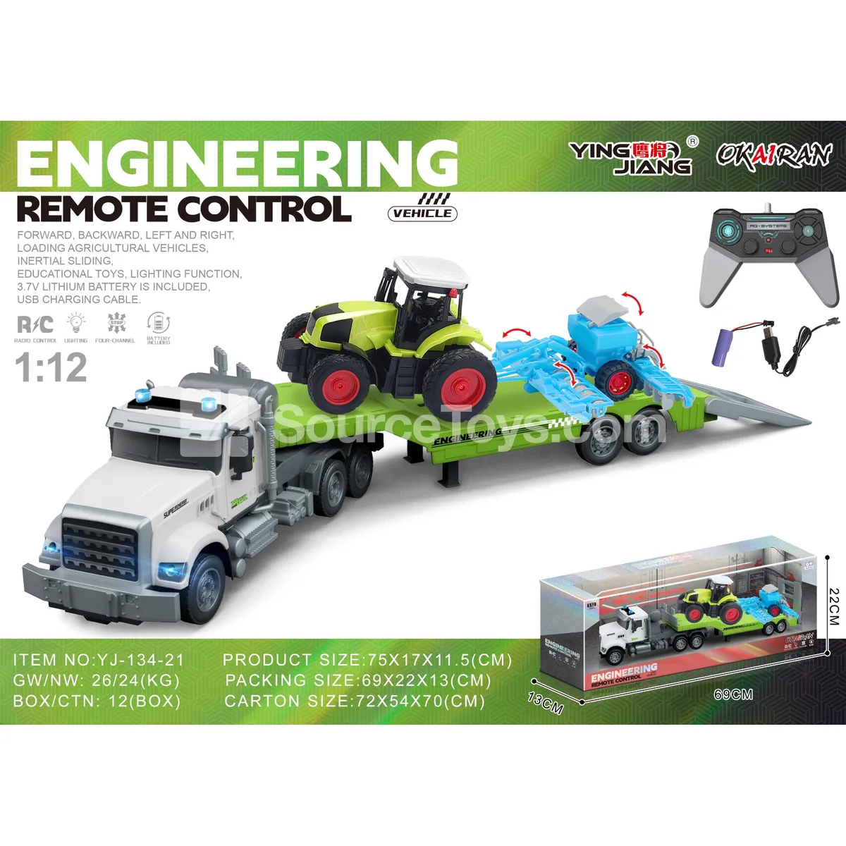 1:12 Multifunctional RC Carrier Truck with Tractor 1:12 Multifunctional RC Carrier Truck with Tractor