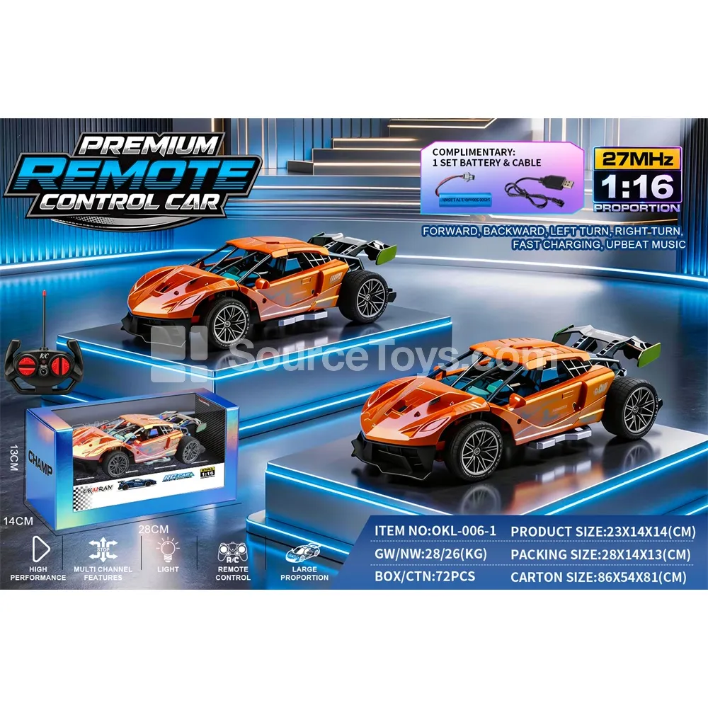 1:16 Remote Control Racing Car with UV Coating 1:16 Remote Control Racing Car with UV Coating