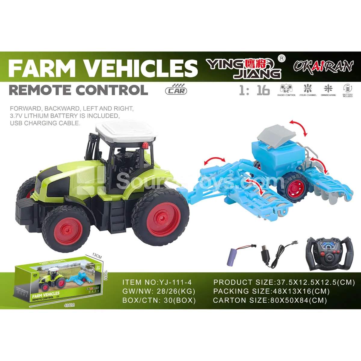 1:16 27MHz 4-Channel Farm Truck (Battery Included)
