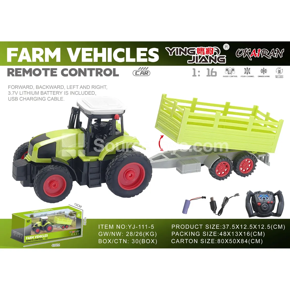 1:16 27MHz 4-Channel Farm Truck (Battery Included)