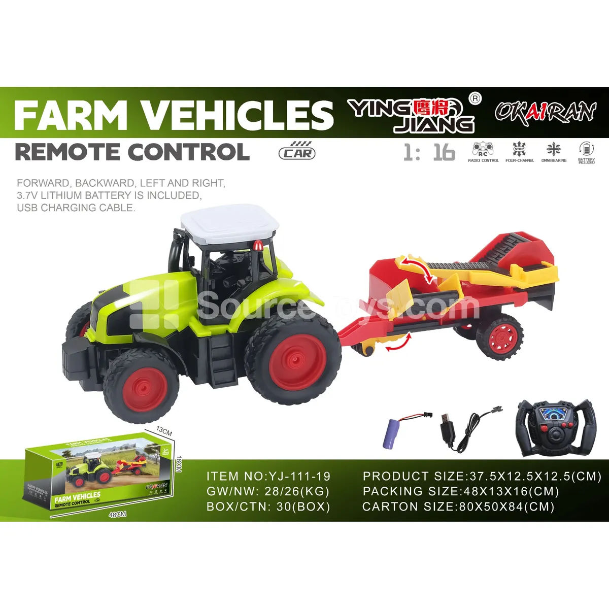 1:16 27MHz 4-Channel Farm Truck (Battery Included)