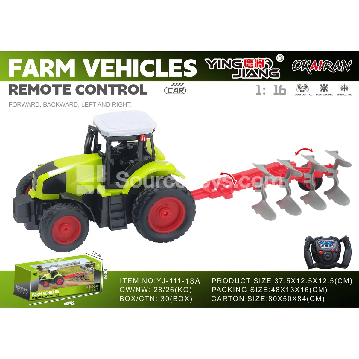 1:16 27MHz 4-Channel Farm Vehicle