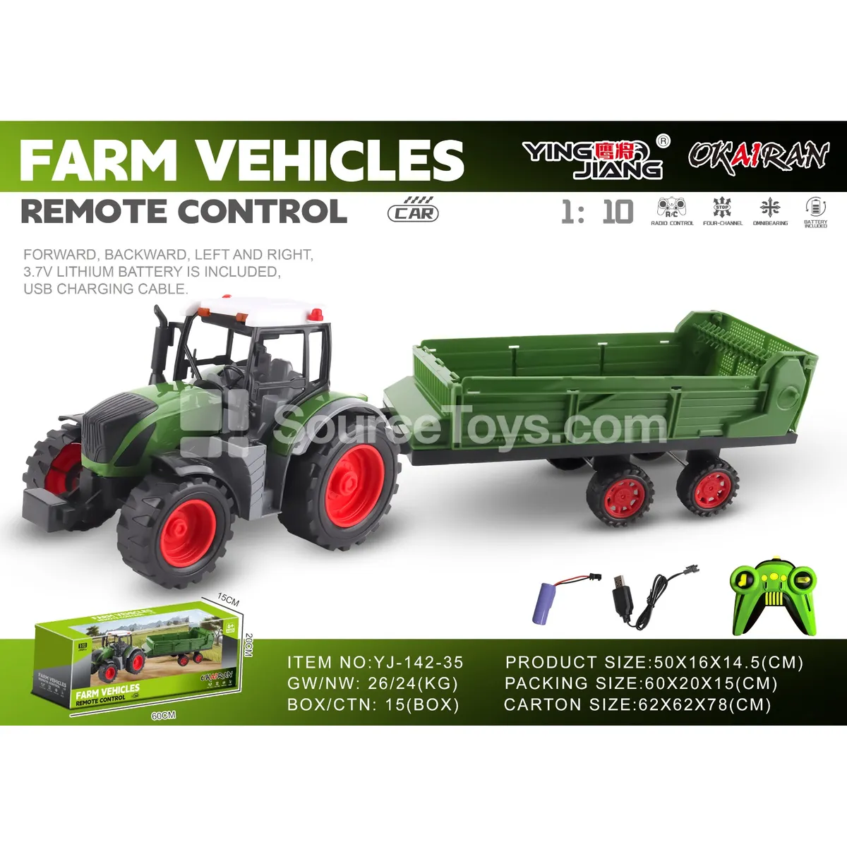1:10 27MHZ 4-Channel Farm Truck (Battery Included)