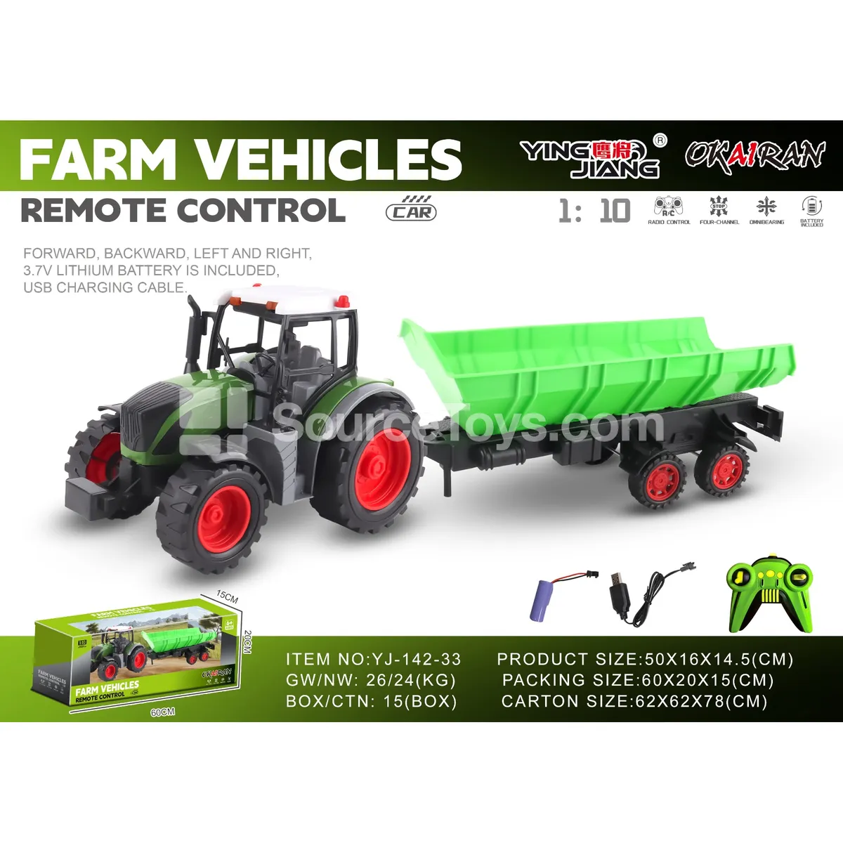 1:10 27MHz 4-Channel Farm Truck (Battery Included)