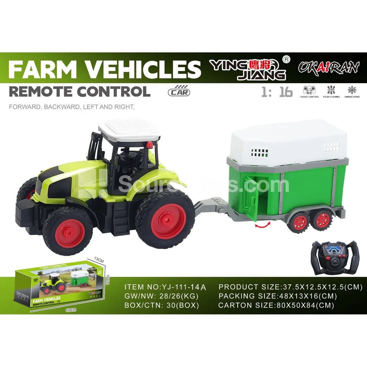1:16 27MHz 4-Channel Farm Truck RC Vehicle