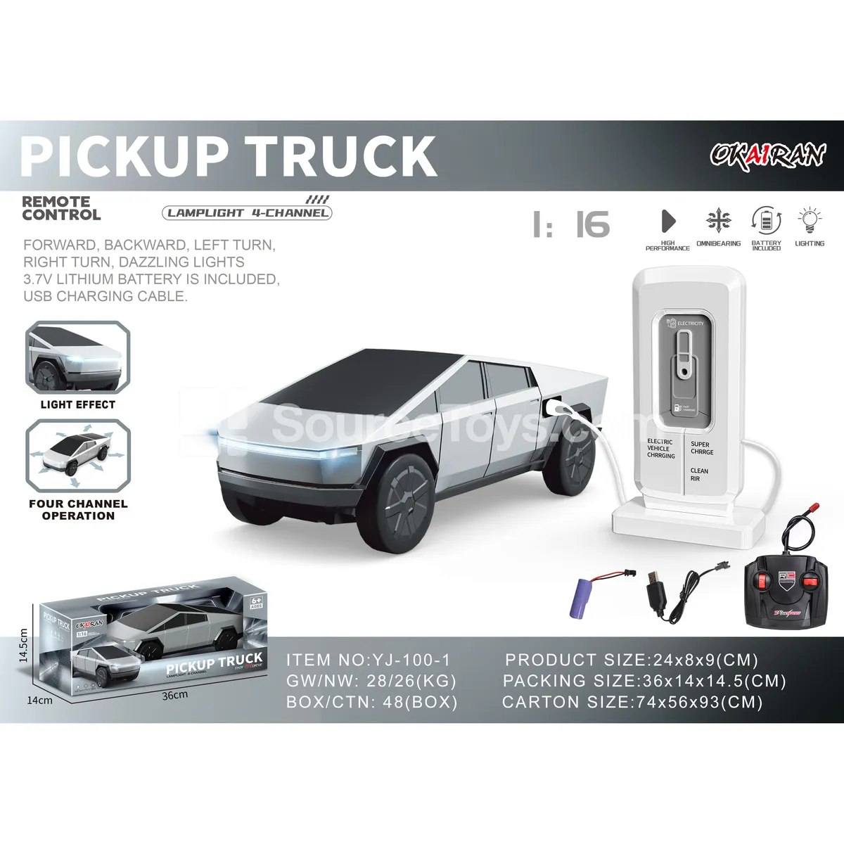 1:16 RC Tesla Cybertruck with Charging Station 1:16 RC Tesla Cybertruck with Charging Station