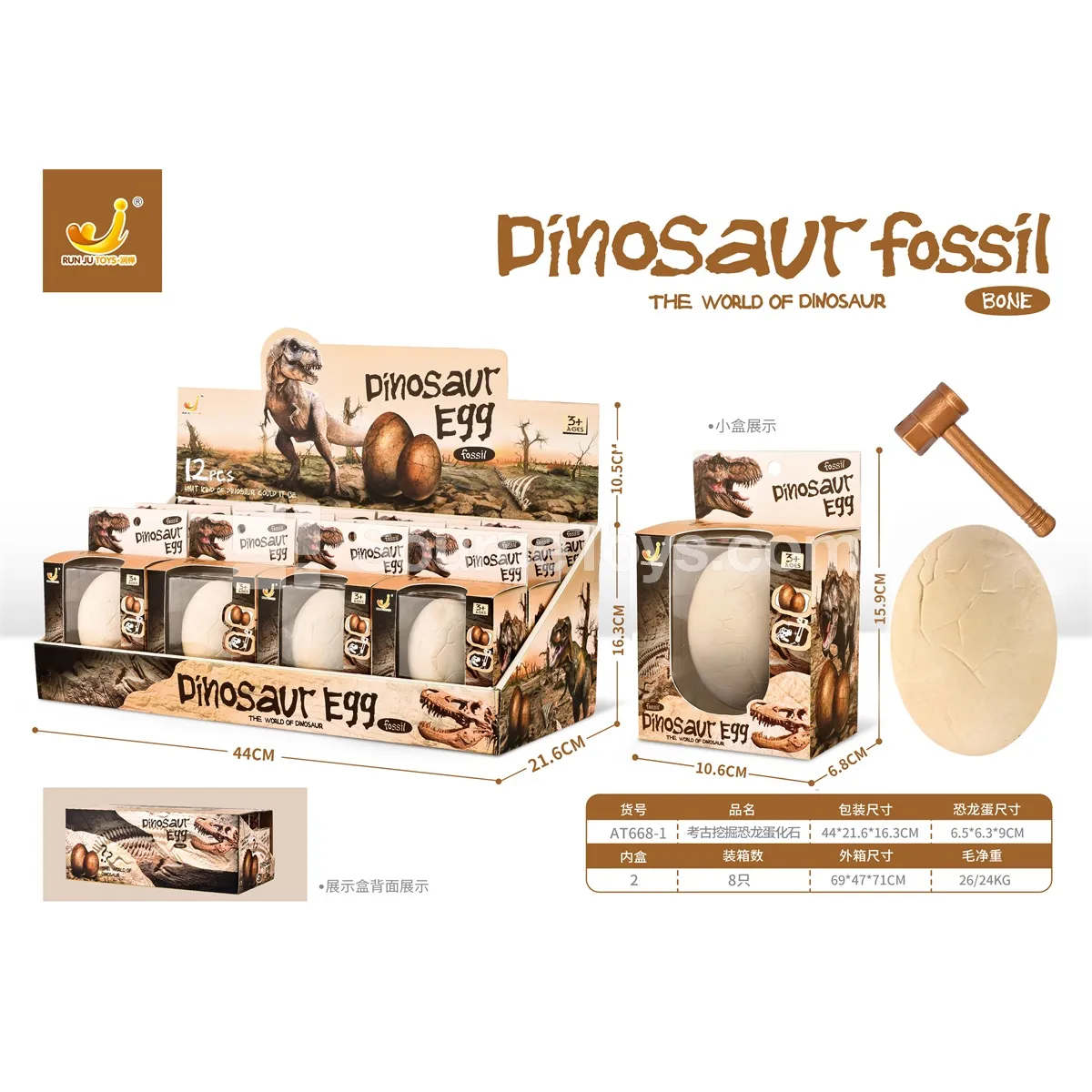 Dinosaur Fossil Excavation Egg