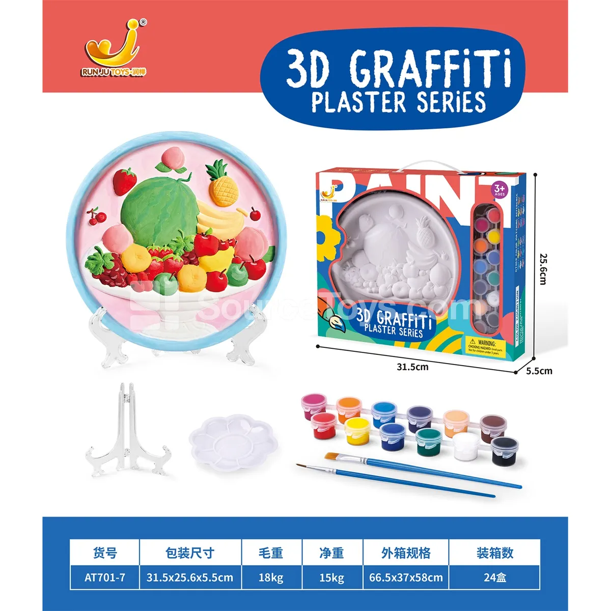 DIY Plaster Painting Fruit Tray DIY Plaster Painting Fruit Tray