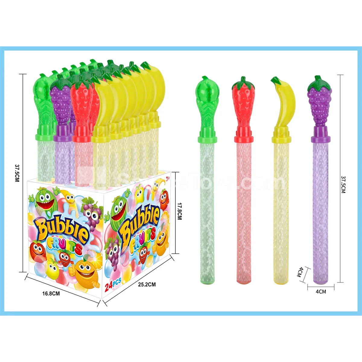 4 Styles Fruit Bubble Sticks 4 Styles Fruit Bubble Sticks