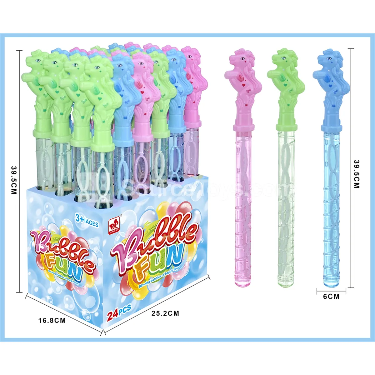 Cartoon Horse Bubble Stick (24 PCS) Cartoon Horse Bubble Stick (24 PCS)