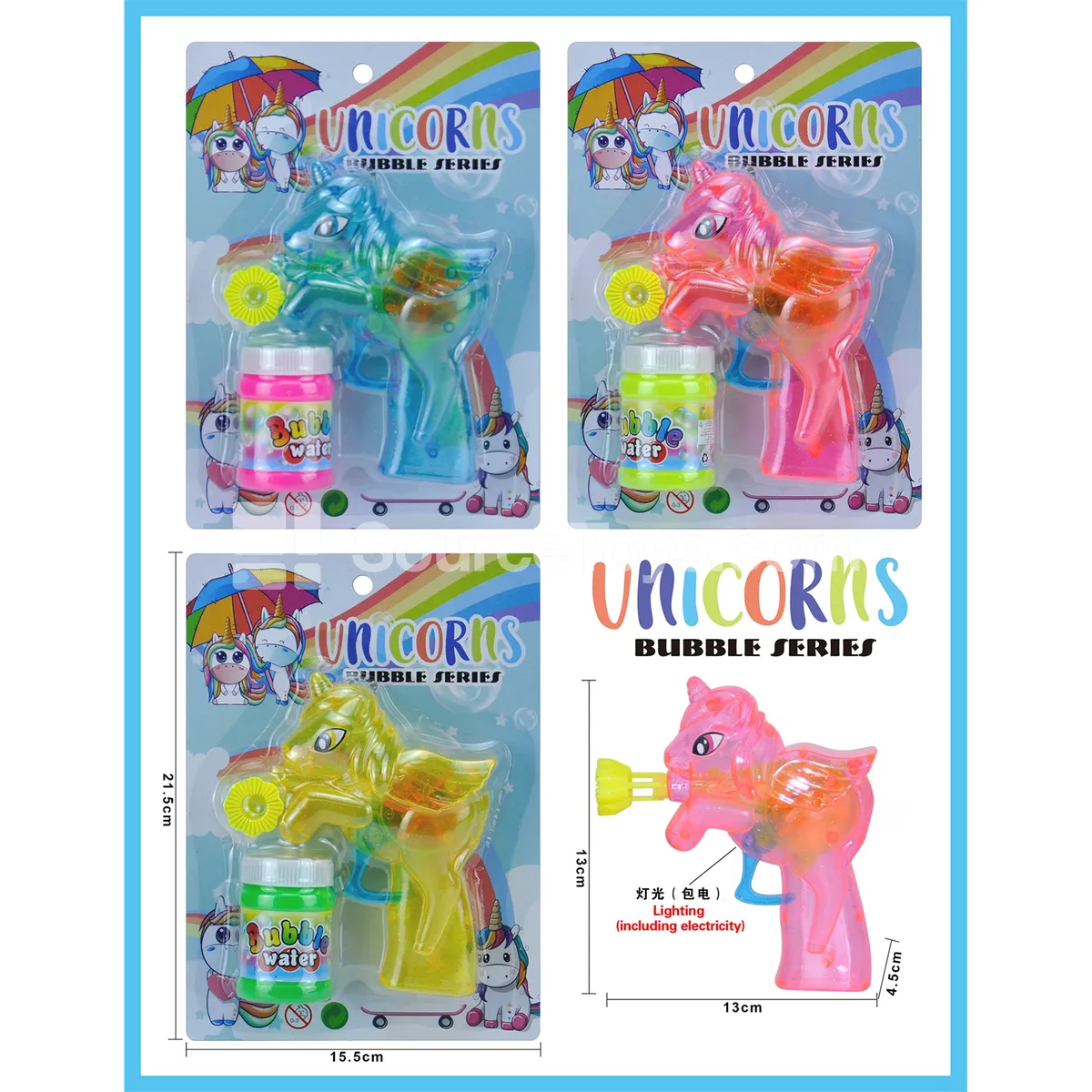 Unicorn Light Bubble Gun Unicorn Light Bubble Gun