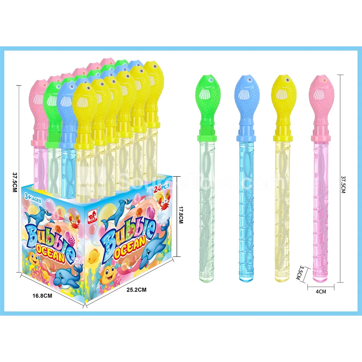 Cartoon Fish Bubble Wand Cartoon Fish Bubble Wand