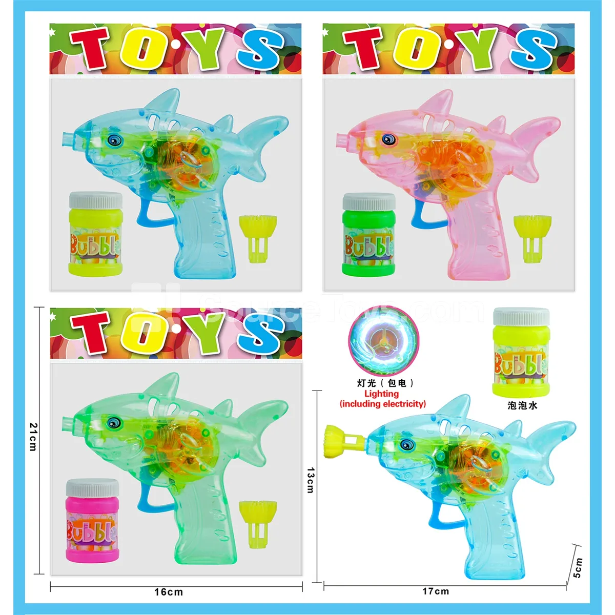 Transparent Shark Bubble Gun Transparent Shark Bubble Gun