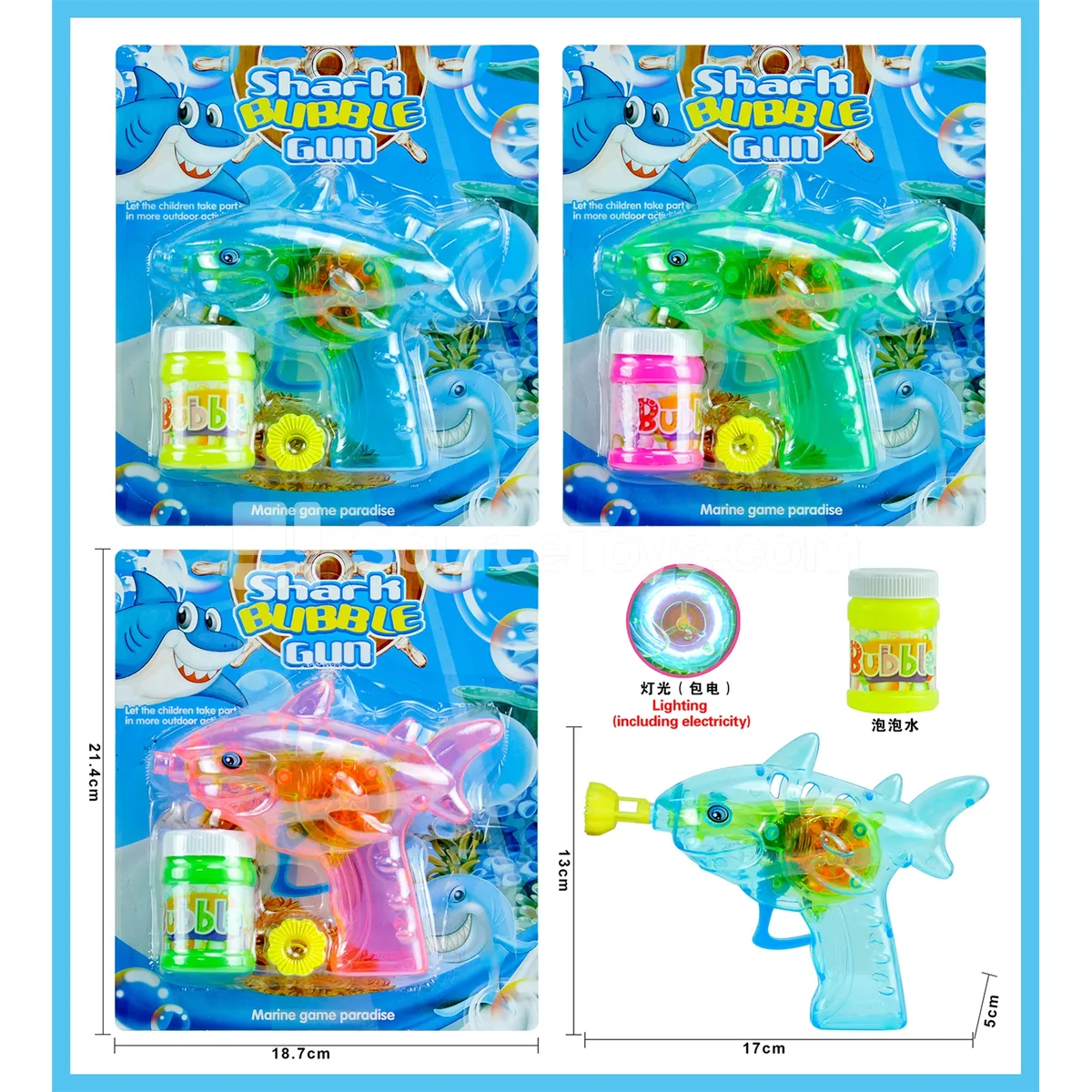 Cartoon Transparent Shark Bubble Gun Cartoon Transparent Shark Bubble Gun