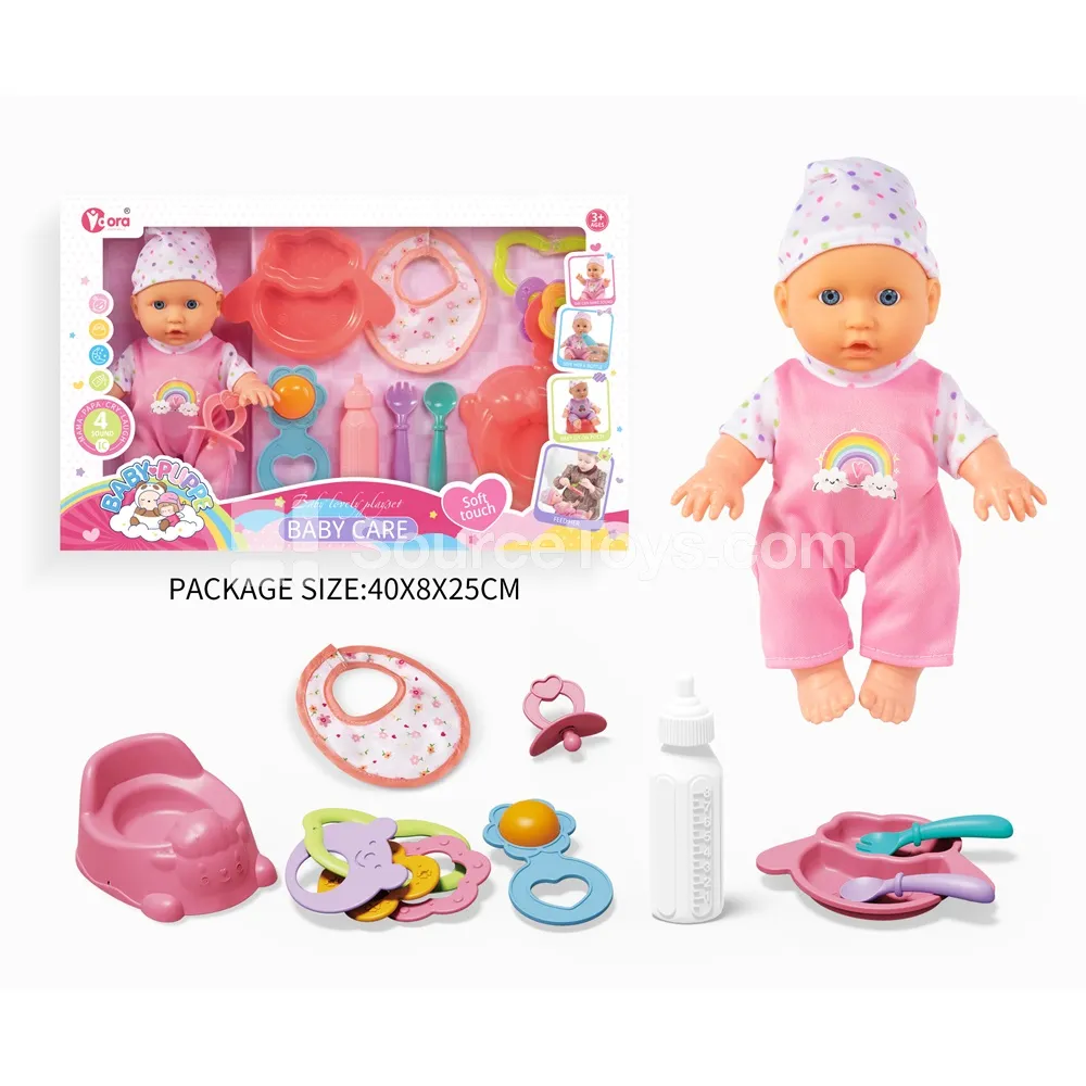 9-inch Fashion Doll Set with Pretend-Play Accessories