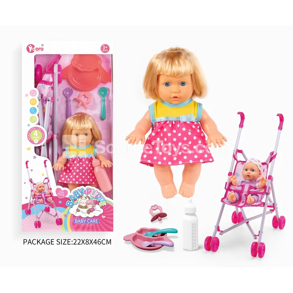 9-inch Fashion Doll with Stroller