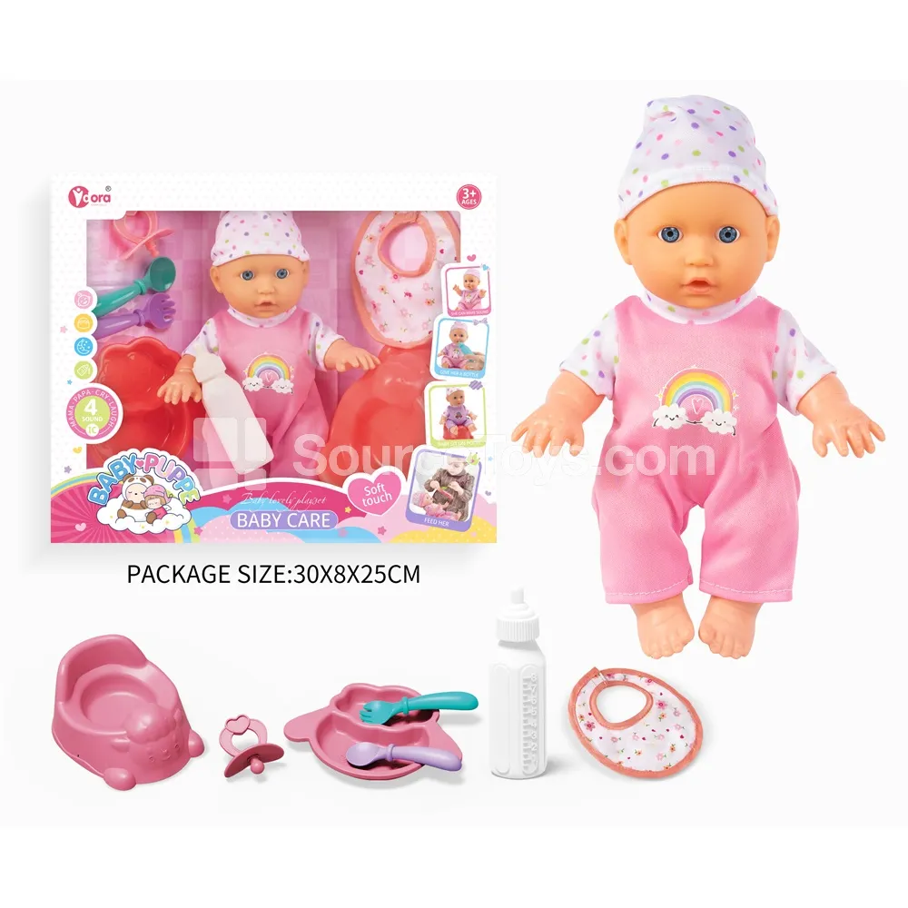 9-inch Doll Set (Pretend-Play Baby Doll Educational Toy)