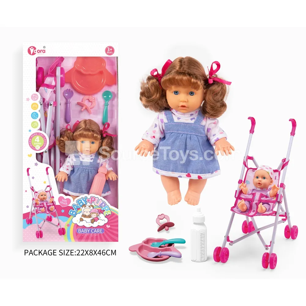 9-inch Fashion Doll with Stroller