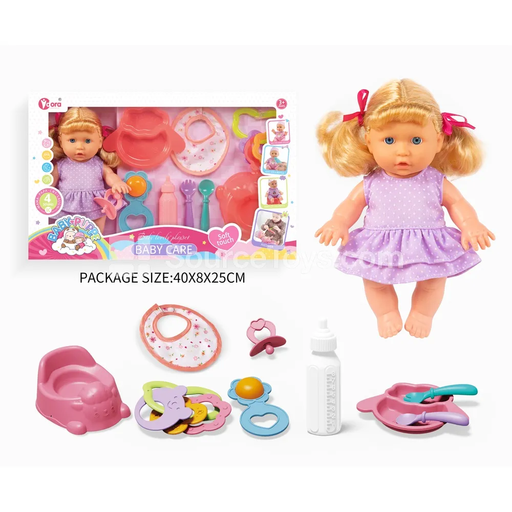 9-inch Fashion Doll Set with Accessories (Pretend-Play Toy)
