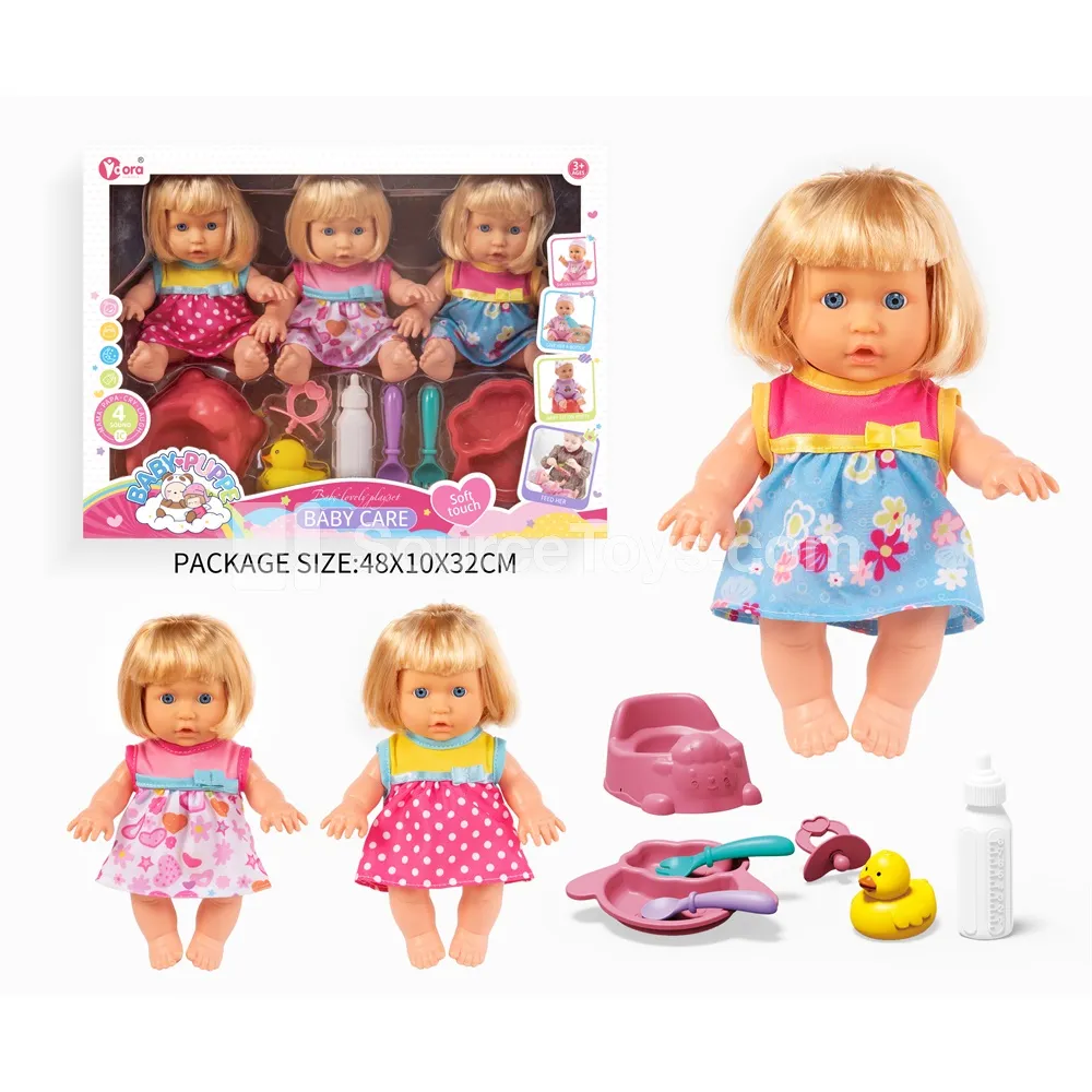 Fashion Doll Set (3 pcs) with Baby Dolls
