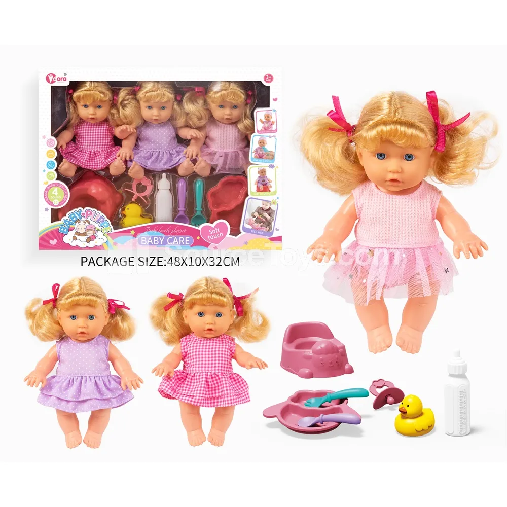 3-Pack Fashion Doll Set with Baby Dolls