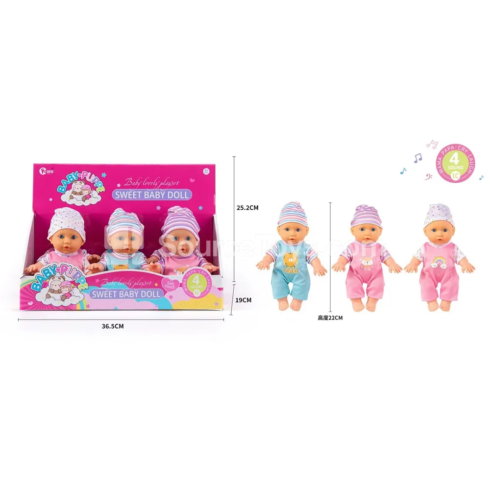 Set of 6 Pretend-Play Baby Dolls for Early Education