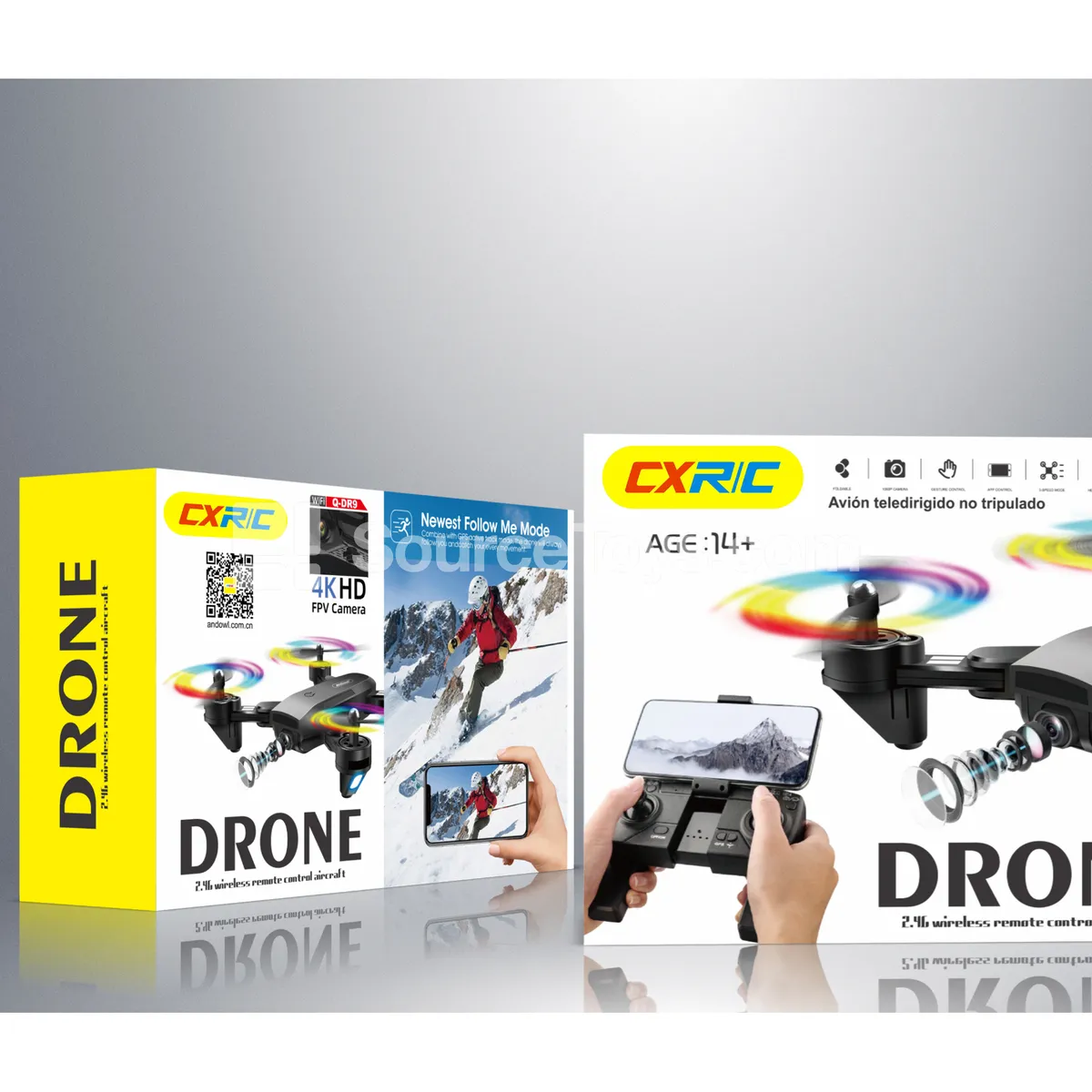 Remote Control Drone with LED Lights & Dual Cameras