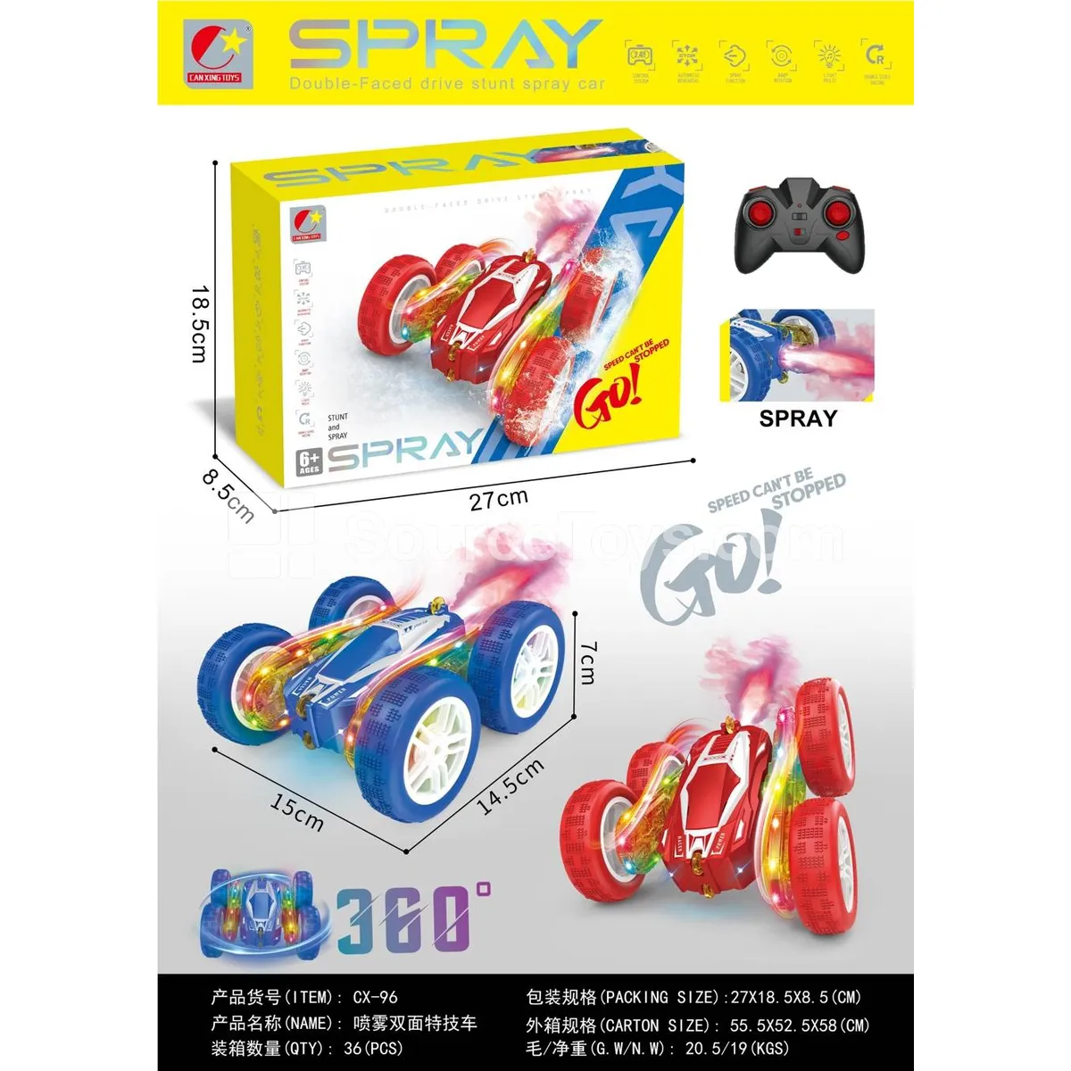 360° Rolling Stunt Spray Remote Control Car 360° Rolling Stunt Spray Remote Control Car