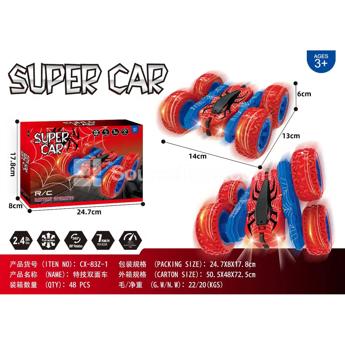 Remote Control Stunt Double-Sided Car Remote Control Stunt Double-Sided Car