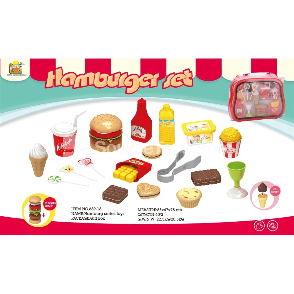 Hamburger Handbag Pretend-Play Set