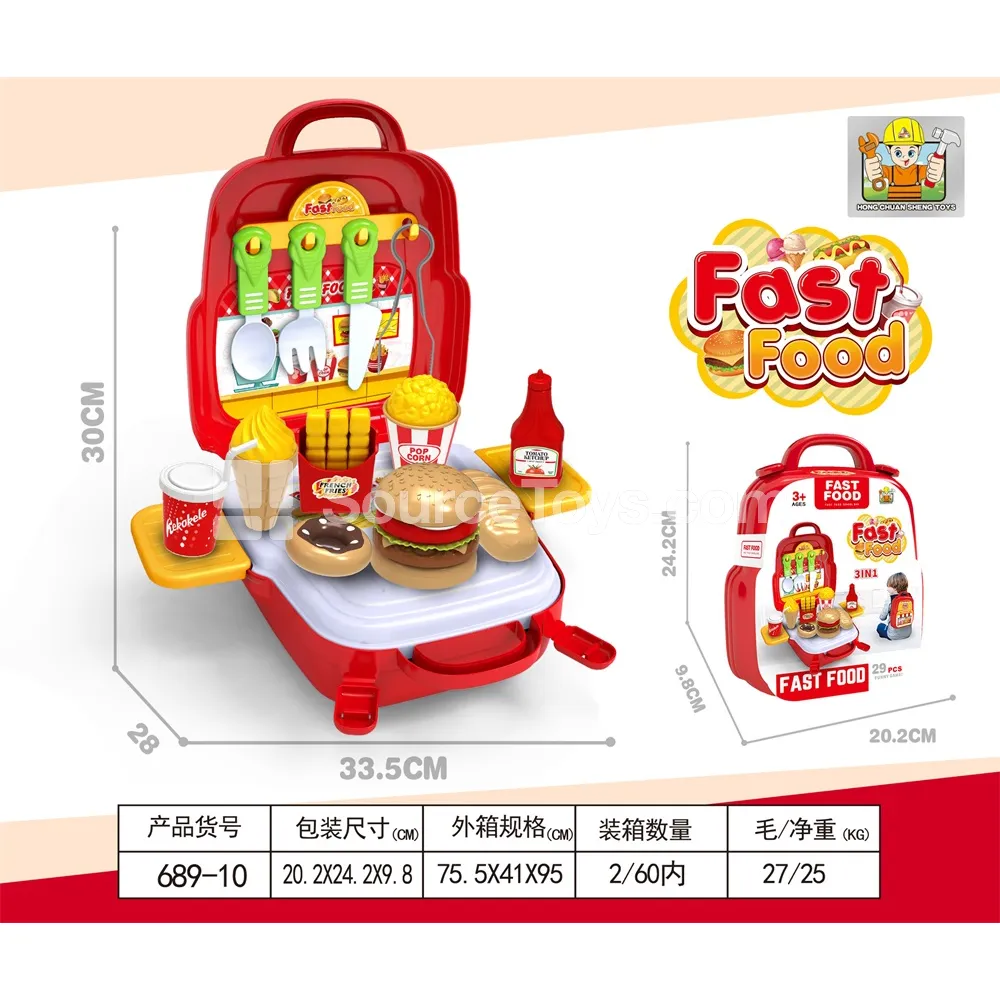 3-in-1 Hamburger Backpack
