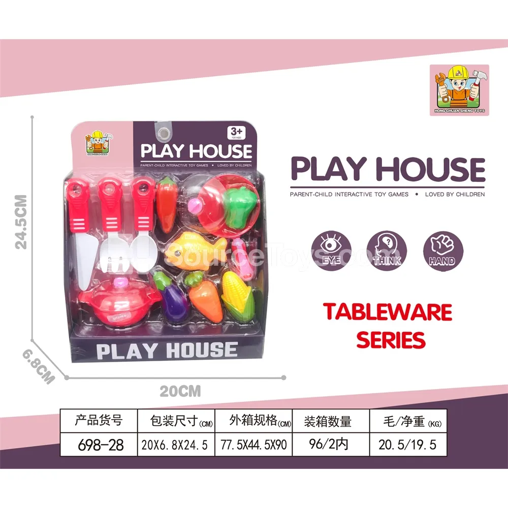 Pretend-Play Toy Kitchen Set
