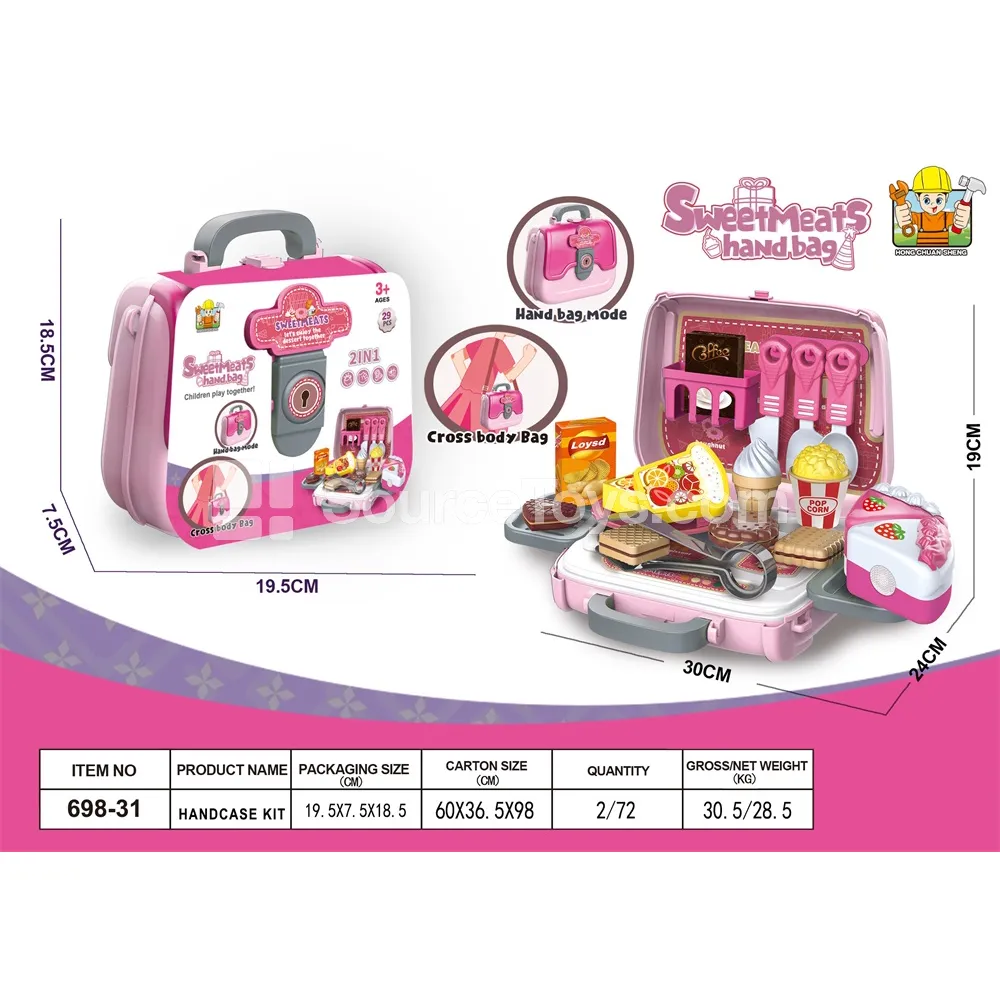 3-in-1 Girl Cake Handbag Crossbody Bag
