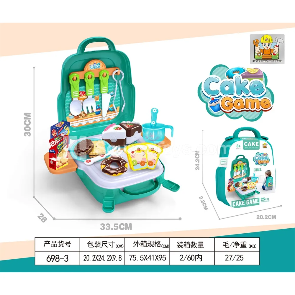Pretend-Play Toy 3-in-1 Cake Backpack