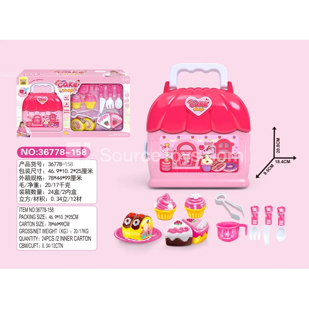Cake & Dessert Shop Pretend-Play Set with Lights & Music