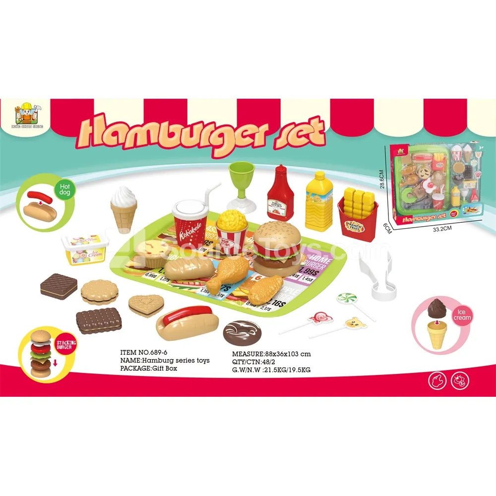 Hamburger Window Box with Double Blister Set