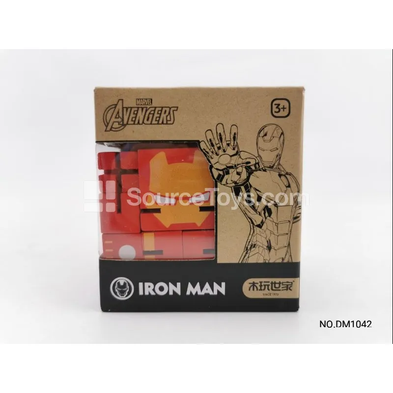 Wooden Rubik's Cube Action Figure Wooden Rubik's Cube Action Figure