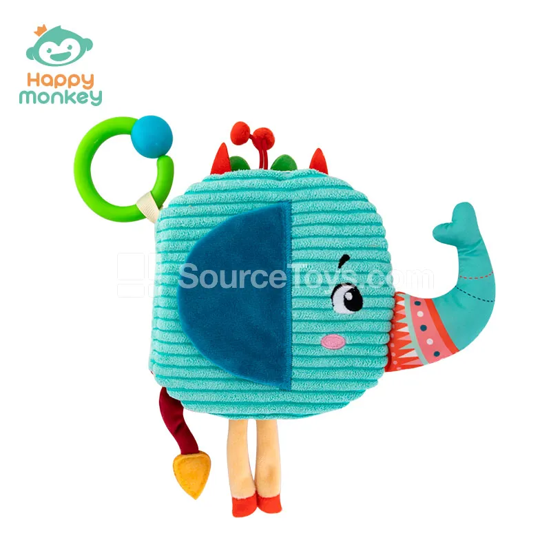 Baby Tail Cloth Book 6M+ Chewable Tear-Resistant 3D Educational Baby Tail Cloth Book 6M+ Chewable Tear-Resistant 3D Educational