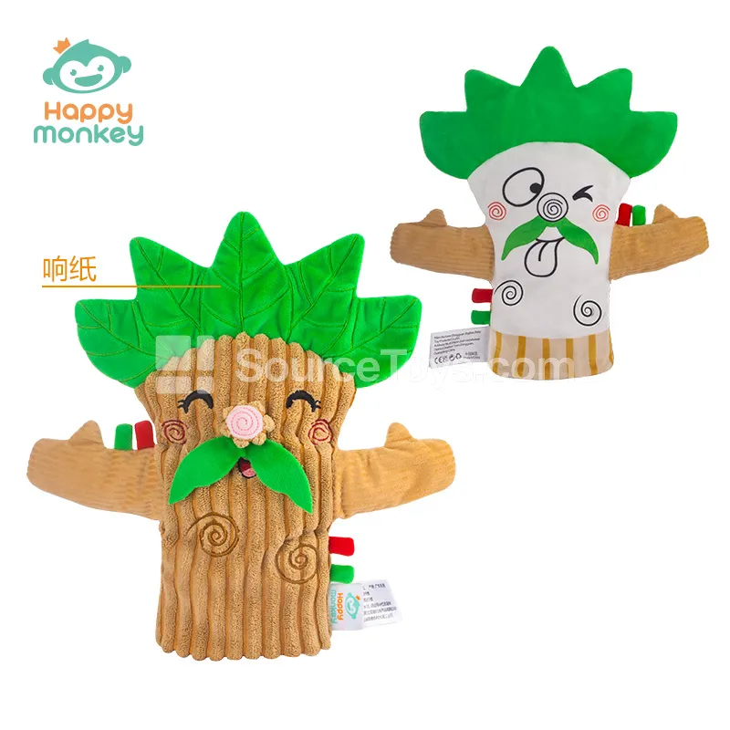 Happy Monkey Animal Glove Finger Puppet Plush Toy