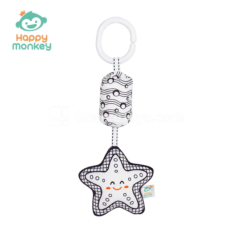 Newborn Crib Mobile - Black & White Ocean Animal Wind Chime Newborn Crib Mobile - Black & White Ocean Animal Wind Chime