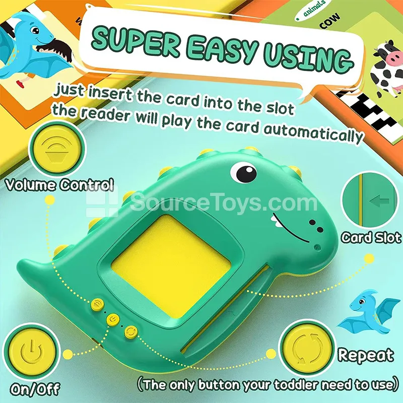 Bilingual Card Machine (Dinosaur, 112 Cards, Portuguese + English) Bilingual Card Machine (Dinosaur, 112 Cards, Portuguese + English)