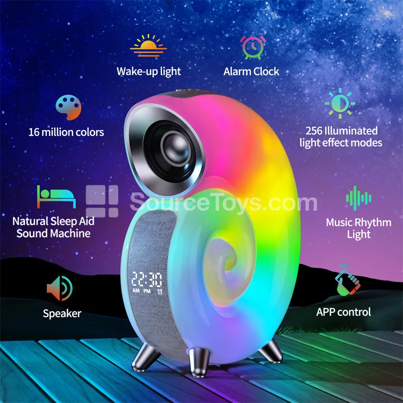 Seashell Bluetooth Speaker with Atmosphere Light