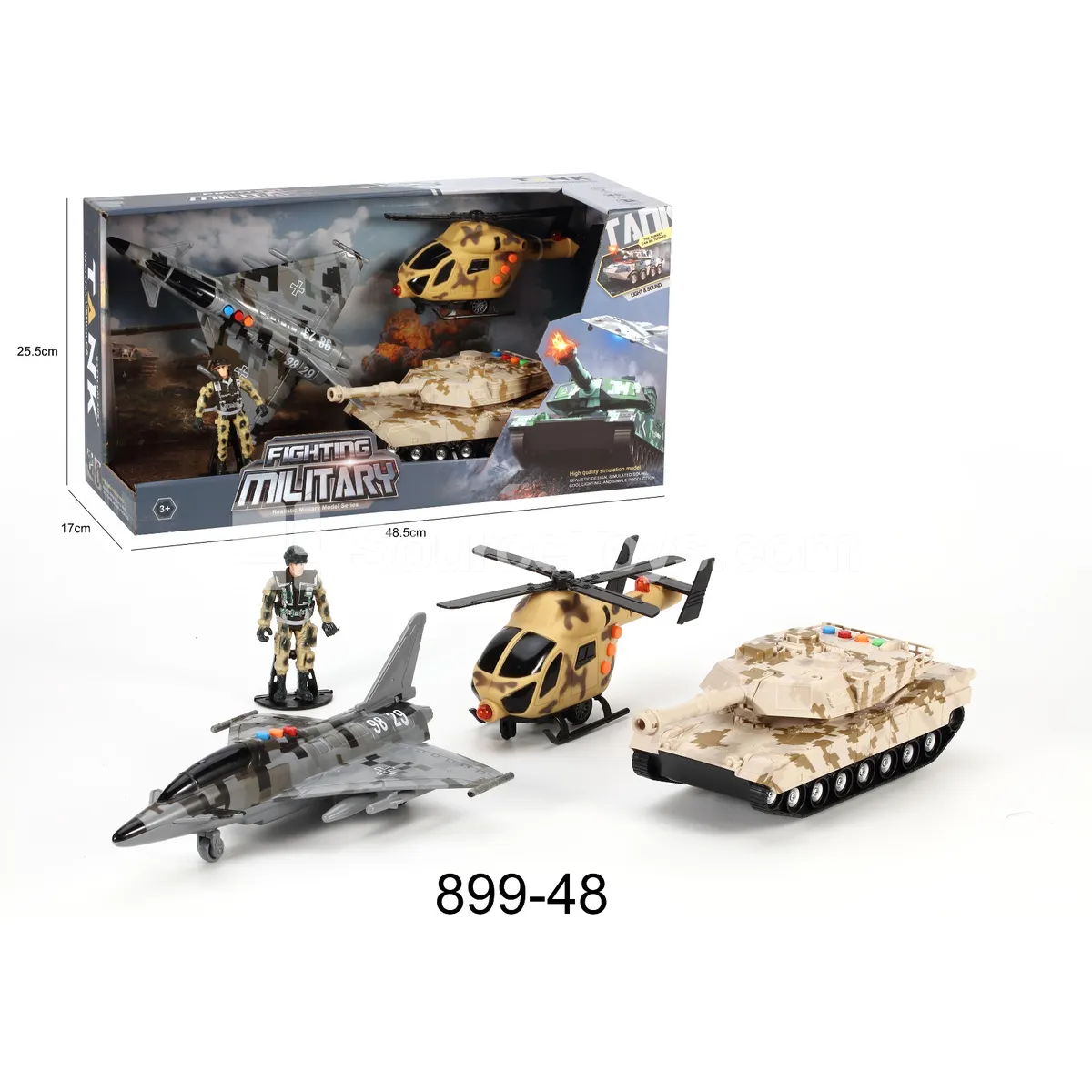 Friction-Powered Military Set with Lights & Sounds (Hydro-Dipping) Friction-Powered Military Set with Lights & Sounds (Hydro-Dipping)